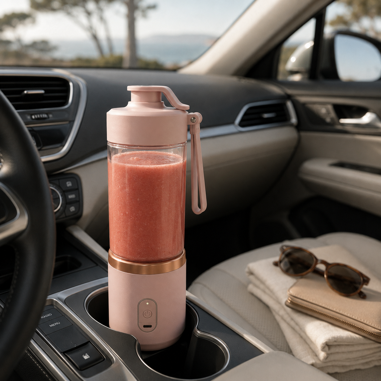 WHRL in a car cupholder